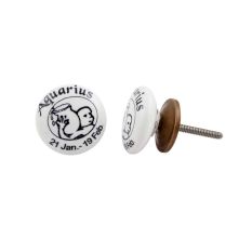 Aquarius Flat Ceramic Knob